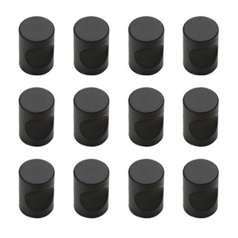Rddconkit 12 Pcs Cylindrical Cabinet Handles,Mini Drawer Pulls Jewelry Box Knobs Black Cabinet Knobs for Windows, Wardrobes, Cabinets, Drawers - Image 1